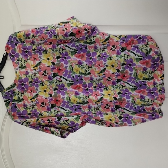 Jodifl multicolor floral v-neck OVERSIZED medium (see measurements) lightweight - Picture 4 of 6